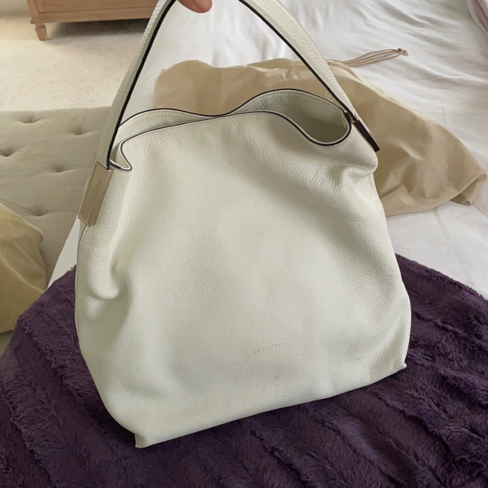 Coccinelle white leather should bag from Italy